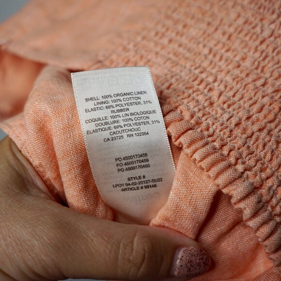 Aritzia Wilfred Wander  Linen Crop Top - Coral Size S - Picture 11 of 12